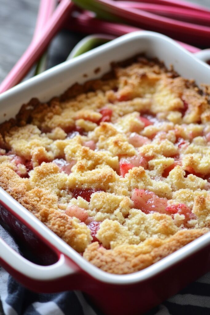 Rhubarb Dump Cake Recipe