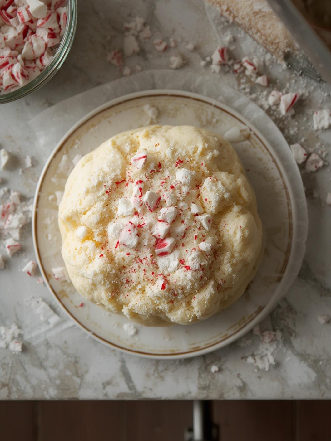 3 ingredient peppermint cloud cookies