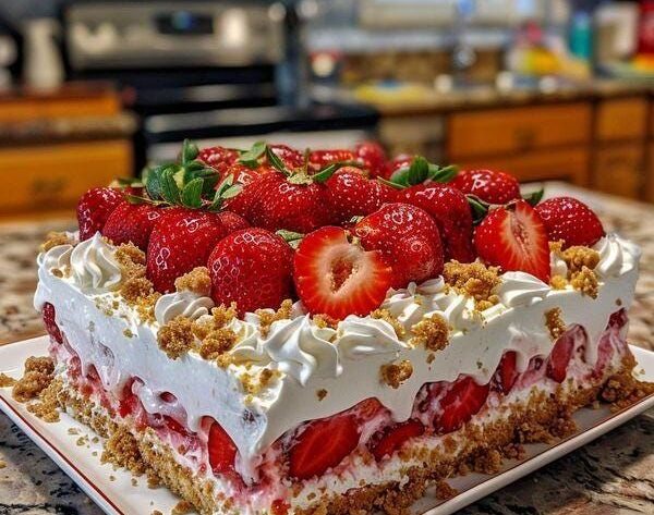 Recipe for Strawberry Cheesecake Dump Cake