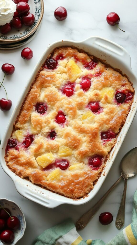 Dump Cake Recipe Pineapple Cherry
