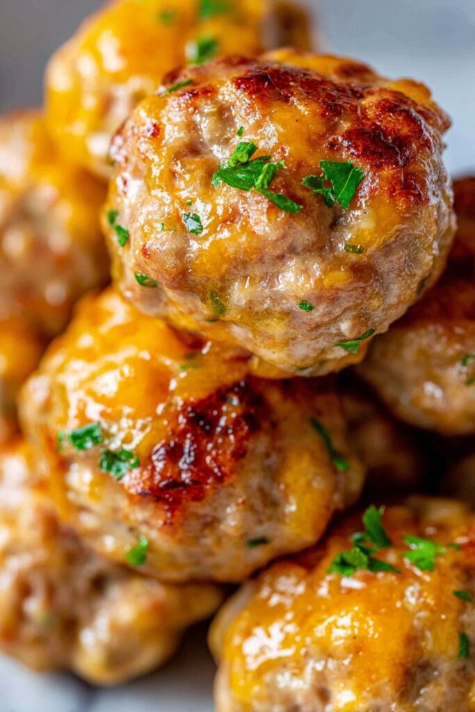 Cheesy Herb Sausage Balls