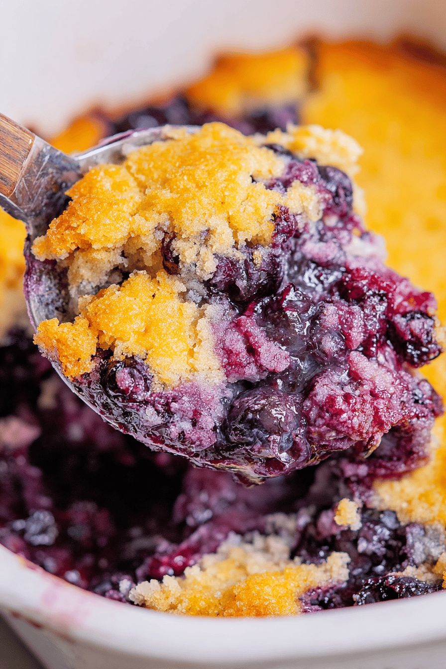 3 Ingredient Blueberry Cobbler