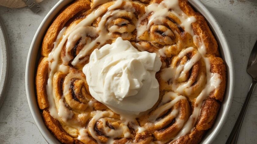 cinnamon roll dump cake recipe