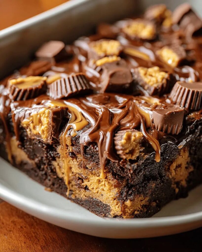 Peanut Butter Cup Dump Cake Recipe Easy, Irresistible Dessert!