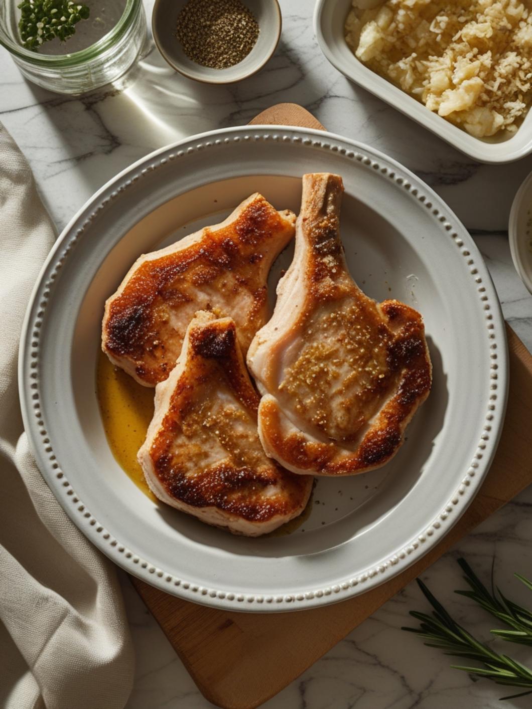 3-ingredient air fryer pork chops