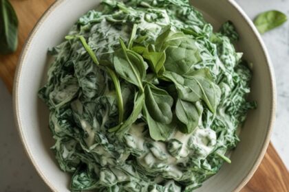 3 ingredient creamed spinach