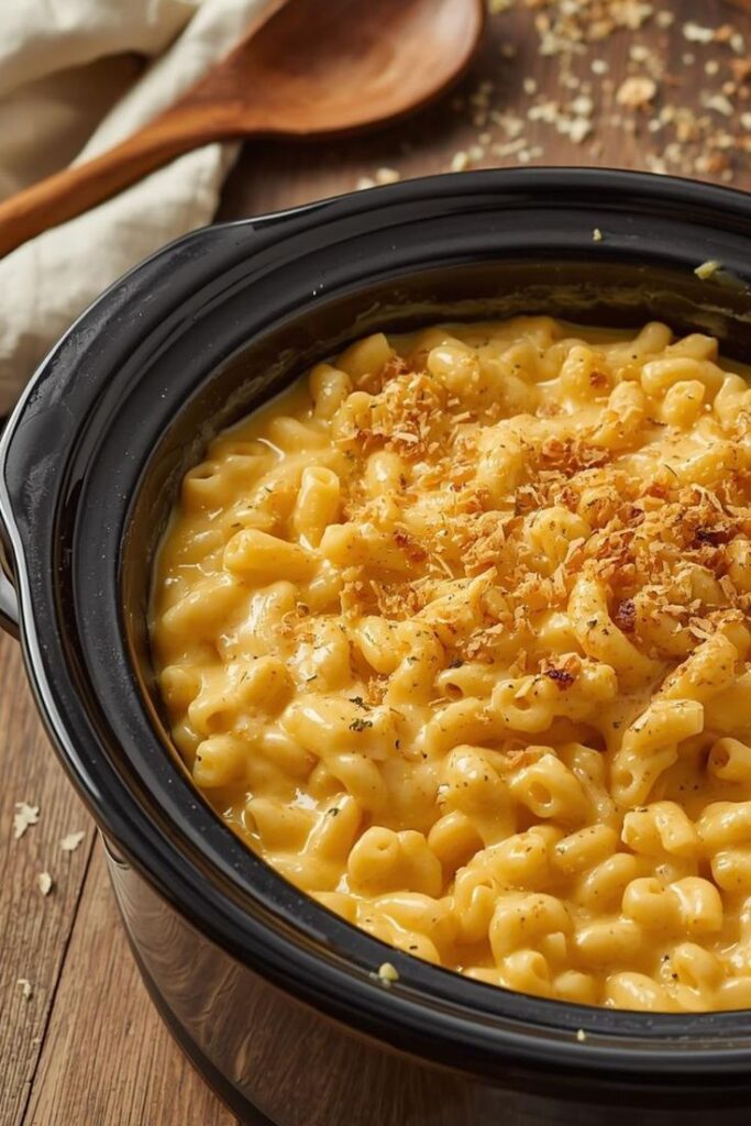 3 Ingredient Mac and Cheese Slow Cooker