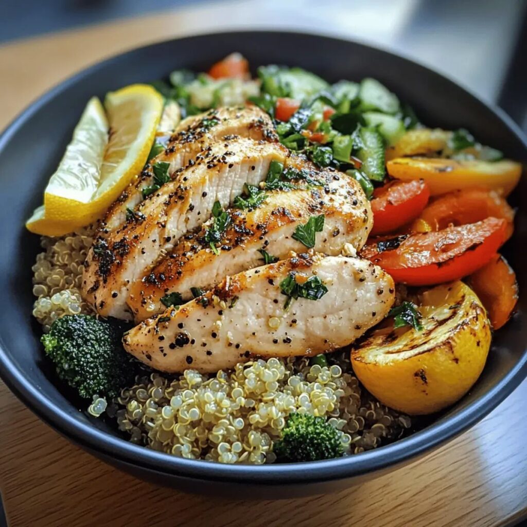 Lemon Herb Chicken & Quinoa Bowl