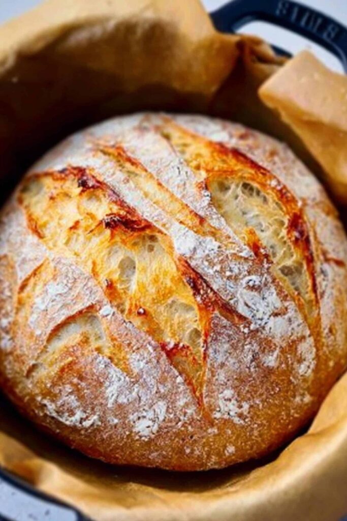 No-Knead Dutch Oven Crusty Bread