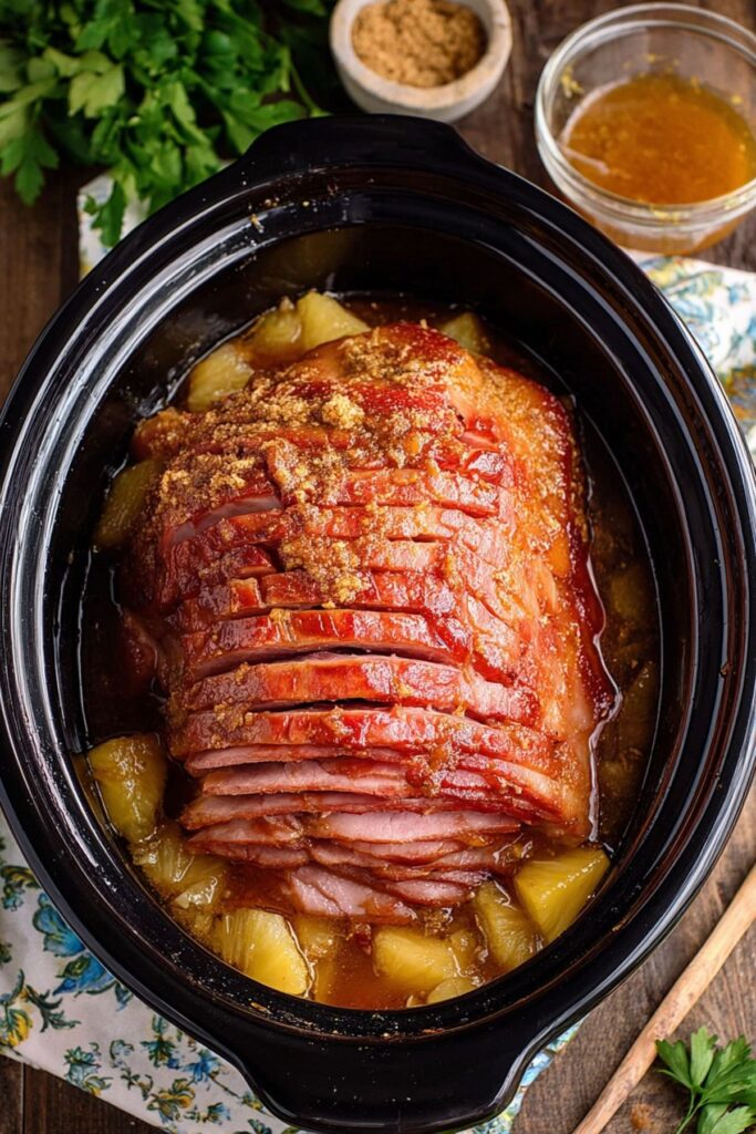 3 Ingredient Crock Pot Ham That Falls Apart Perfectly
