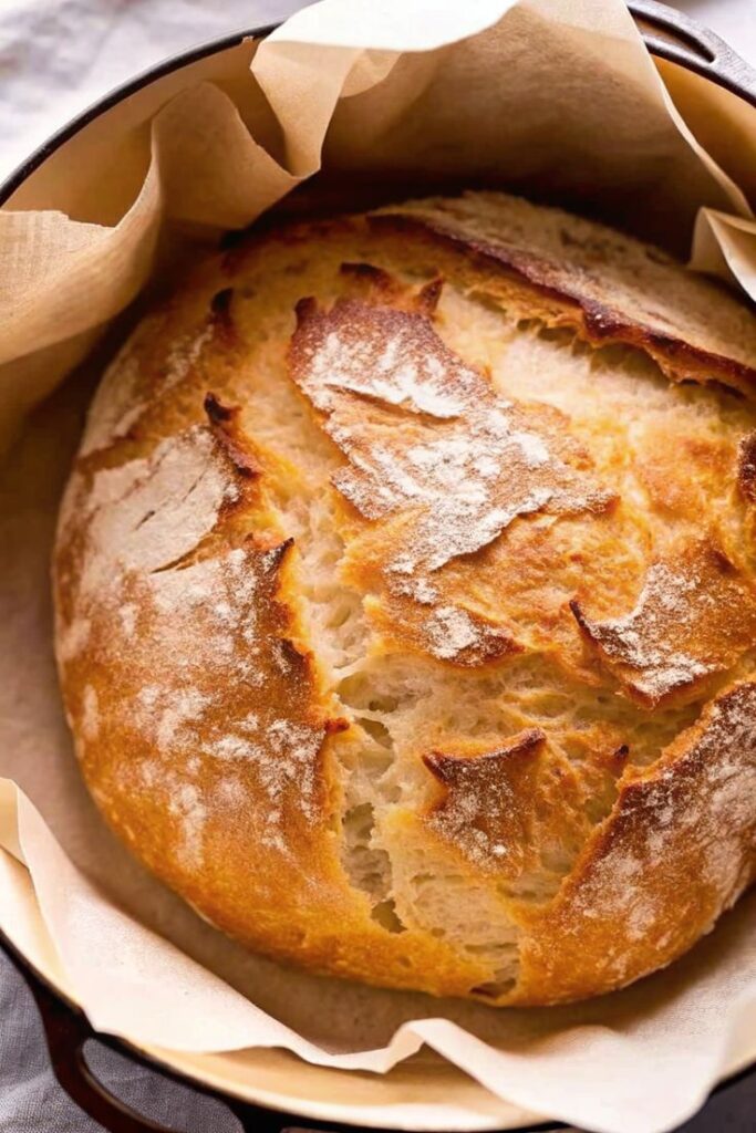 No-Knead Dutch Oven Crusty Bread