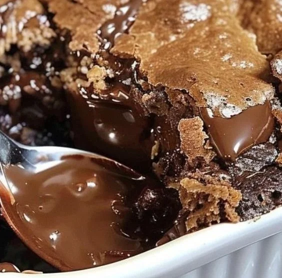 Decadent Chocolate Lava Cake with melting chocolate center, served on a plate