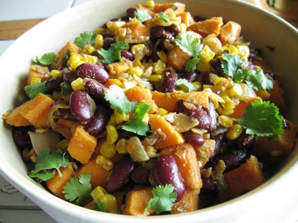 One-Pan Sweet Potato & Black Bean Hash