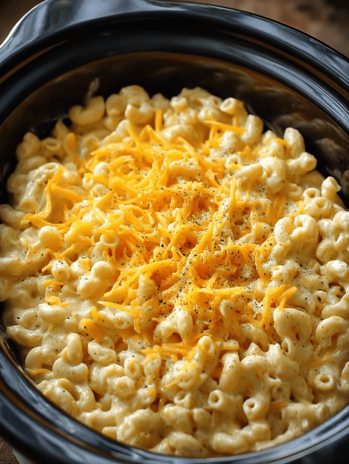 3 Ingredient Mac and Cheese Slow Cooker