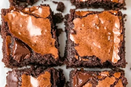 Plate of healthier brownies made with nutritious ingredients