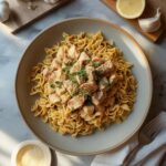 easy garlic parmesan chicken pasta recipe for a healthy dinner