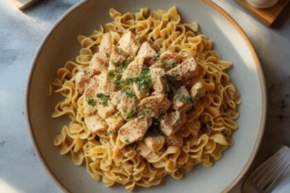easy garlic parmesan chicken pasta recipe for a healthy dinner