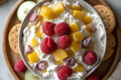 cream cheese fruit dip 3 ingredients