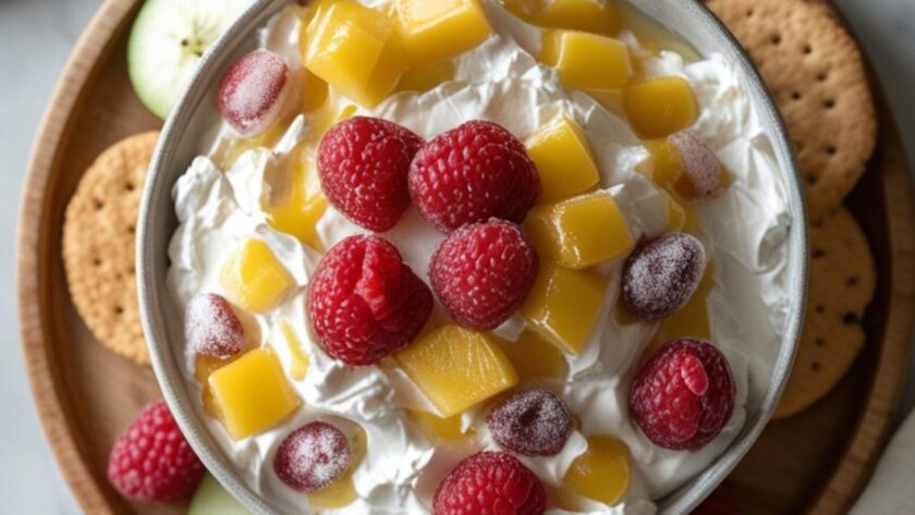cream cheese fruit dip 3 ingredients
