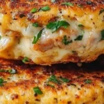 Tuna melt patties served on a plate with toppings