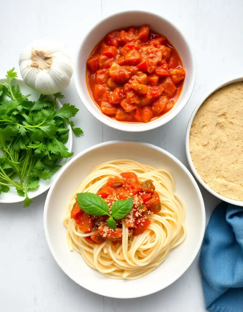 Garlic Tomato Pasta,Simple Pantry Recipes Using 5 Ingredients or Less
