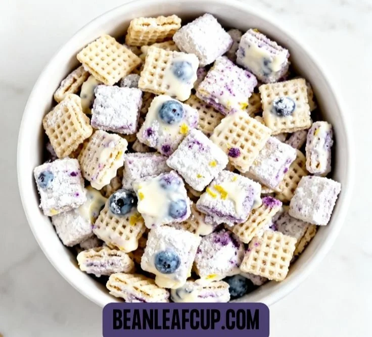Blueberry Lemon Cheesecake Puppy Chow Easy