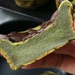Chewy matcha mochi bites showcasing vibrant green color and chewy texture.