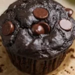 Delicious chocolate spinach muffins baked with healthy ingredients