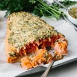 Delicious Dijon Baked Salmon ready for a healthy dinner
