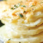 Delicious easy crockpot scalloped potatoes recipe with creamy layers