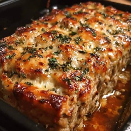 Irresistible Garlic Parmesan Meatloaf