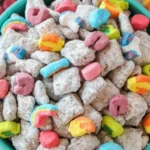 Quick recipe for Lucky Charms Puppy Chow snack mix