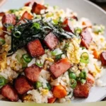 Delicious Musubi Spam Fried Rice served in a bowl