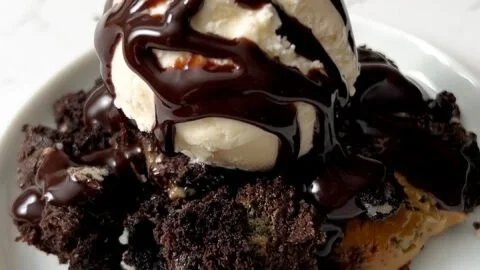 Delicious Oreo Dump Cake with crushed Oreos and chocolate layers