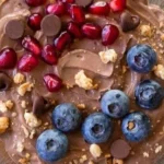 A bowl of Protein Fluff topped with fruits, showcasing a healthy dessert option.