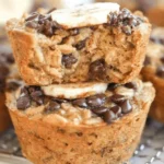 Delicious peanut butter banana oatmeal cups baked to perfection