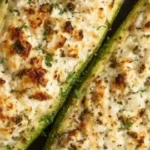 Feta cheese stuffed zucchini - a healthy and delicious dish