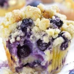 Delicious lemon blueberry muffins freshly baked and ready to enjoy