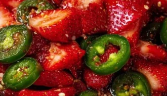 Delicious Strawberry Jalapeño Cowboy dish made with fresh ingredients.