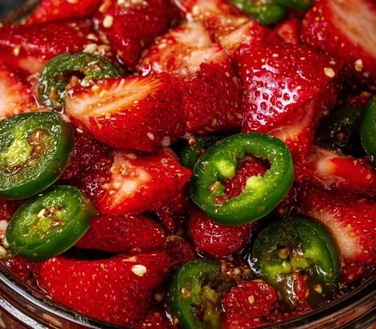 Delicious Strawberry Jalapeño Cowboy dish made with fresh ingredients.