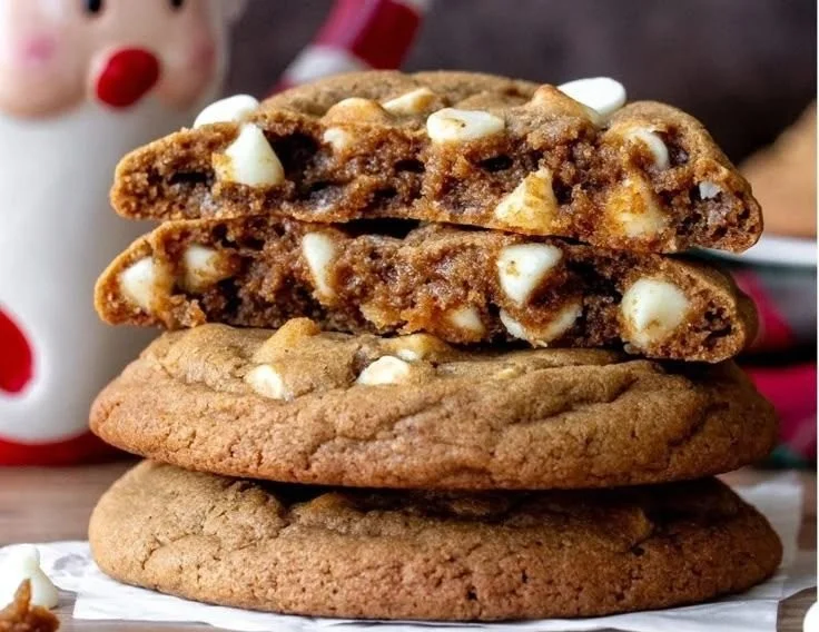 Bakery-style gingerbread cookies decorated with icing on a plate