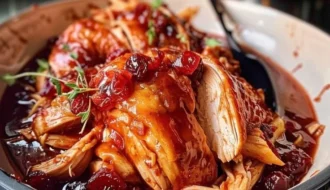 A comforting Chicken Cobbler served in a rustic dish with golden crust.