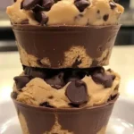 Easy chocolate chip cookie dough cups recipe