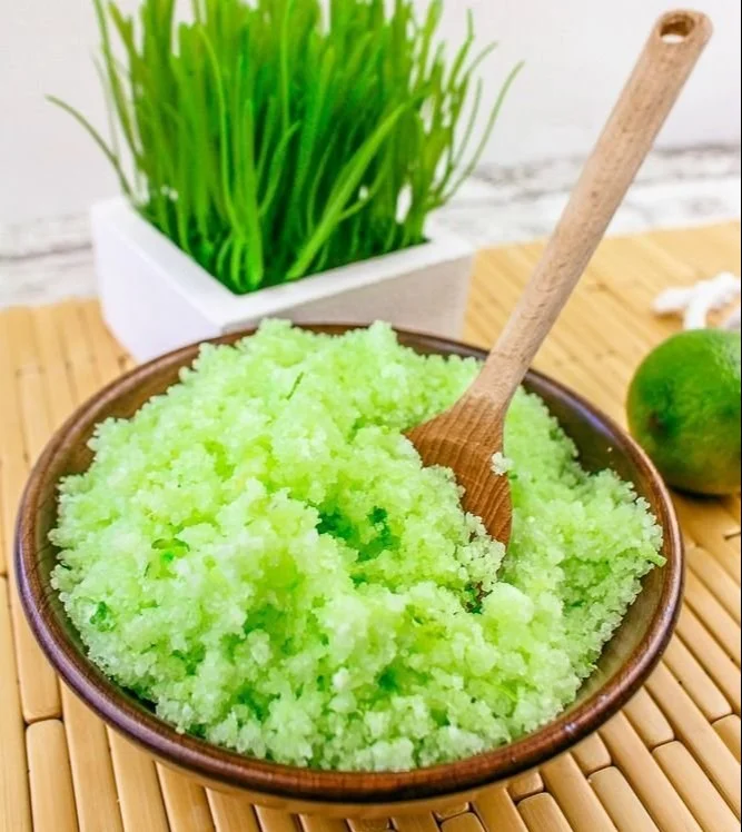 Homemade margarita salt scrub for radiant skin