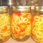 Jars of easy pickled banana peppers ready for serving