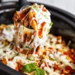 Delicious easy slow cooker stuffed shells with cheese and marinara sauce