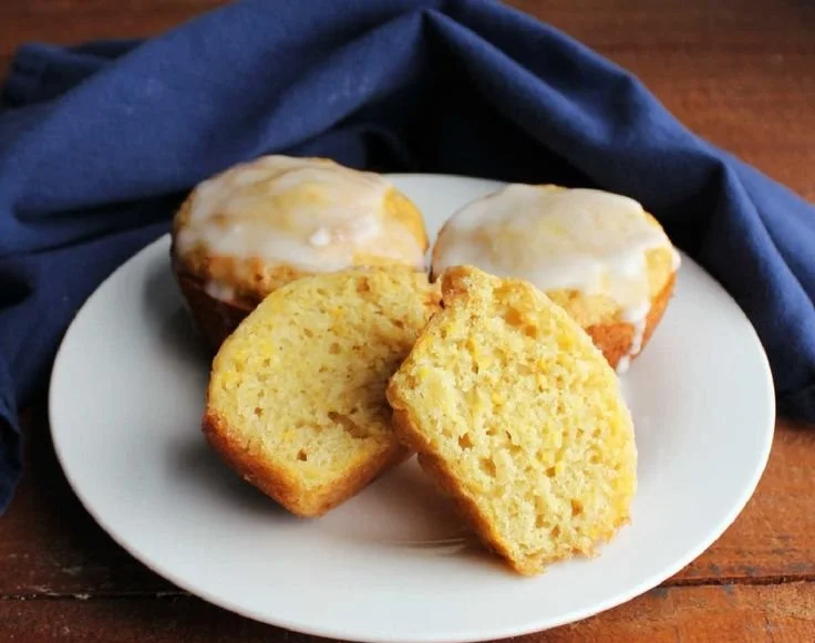 Delicious lemon squash muffins fresh out of the oven.