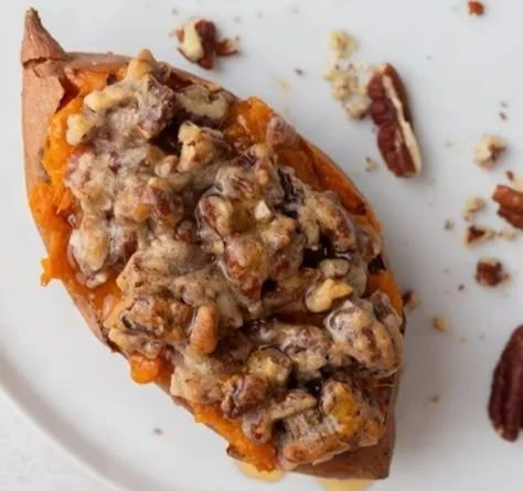 Delicious Pecan Pie Double Sweet Potato dessert showcasing a tasty twist on classic pecan pie.