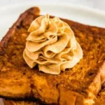 Delicious Pumpkin French Toast topped with maple syrup and cinnamon