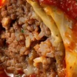 Delicious homemade stuffed cabbage rolls served on a plate